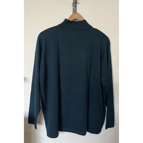 NWT Vintage Evan Picone Dark Blue Mock Neck Wool Blend Sweater Size 2X - Picture 4 of 8